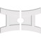 Ekena Millwork Haven Architectural Grade PVC Ceiling Medallion, 24"W x 16"H x 3"ID x 5 1/4"C x 1"P, Two-Piece CMP24X16HN2-03000 - alternate 1